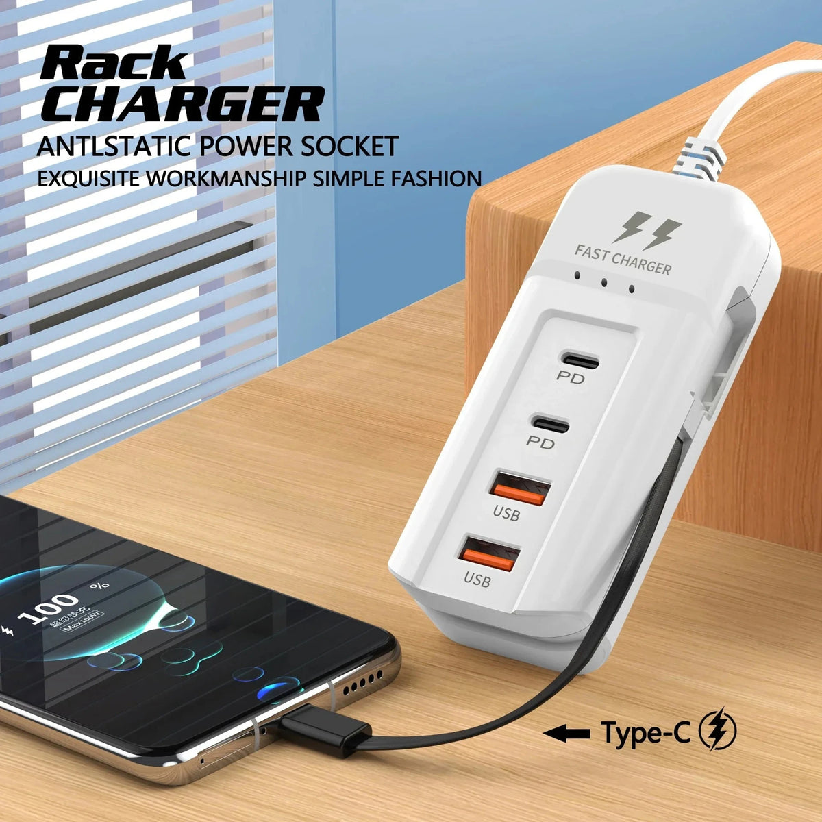 USB Charger PD Type C Fast Charge Quick Wall Chargers Multiport USB Hub Adapter Mobile Phone EU/US Plug USB Type C Quick Charger